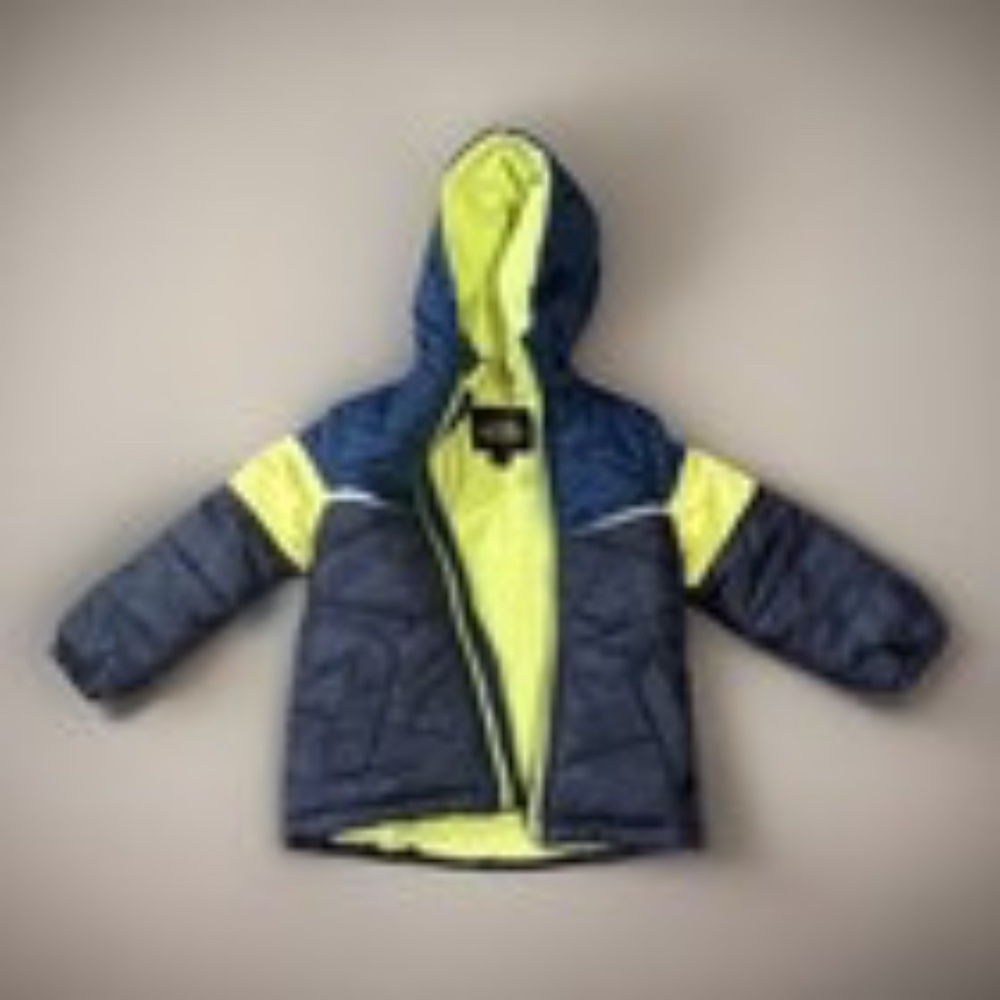 Pacific Trail Youth Boys Hooded Puffer Jacket Blue/green Size 3t